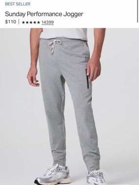 Vuori Men’s “Sunday Performance Jogger” Pants - Gray
